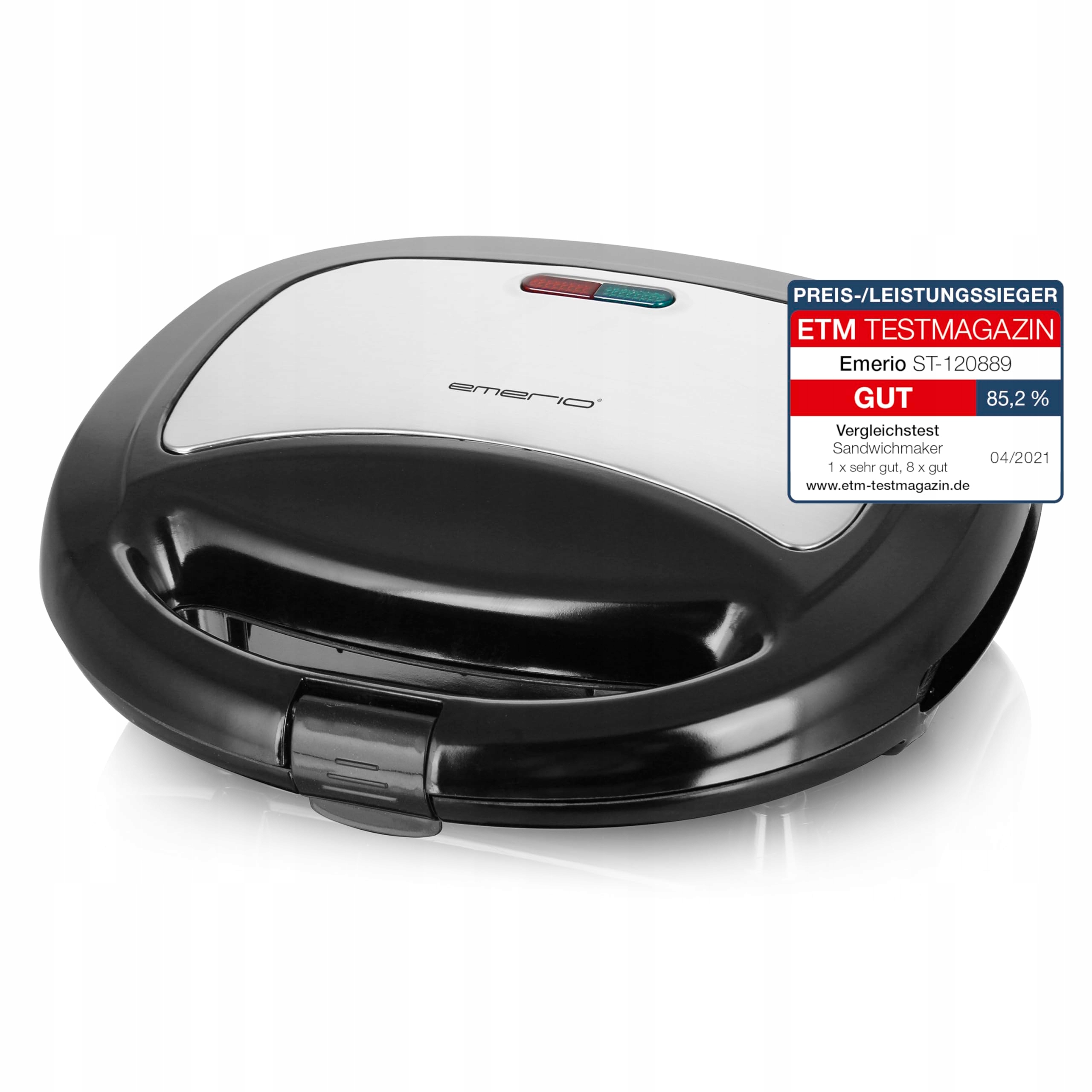 EMERIO Opiekacz Do Kanapek Bez BPA Antyadhezyjny Łatwy W Czyszczeniu 750W — miniatura 6