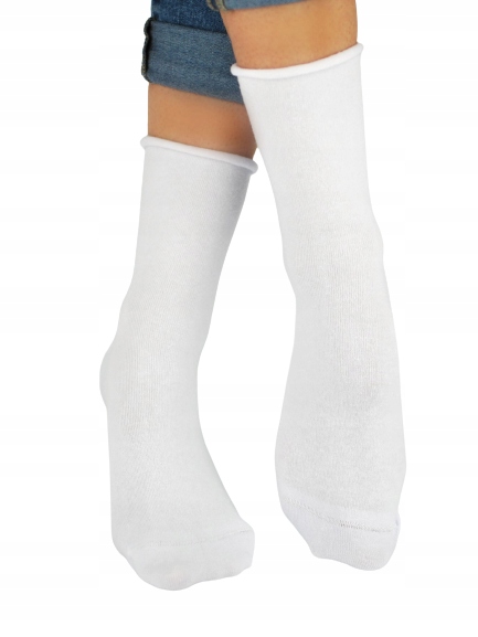 

Skarpetki białe Bezuciskowe bawełna Noviti 35/38