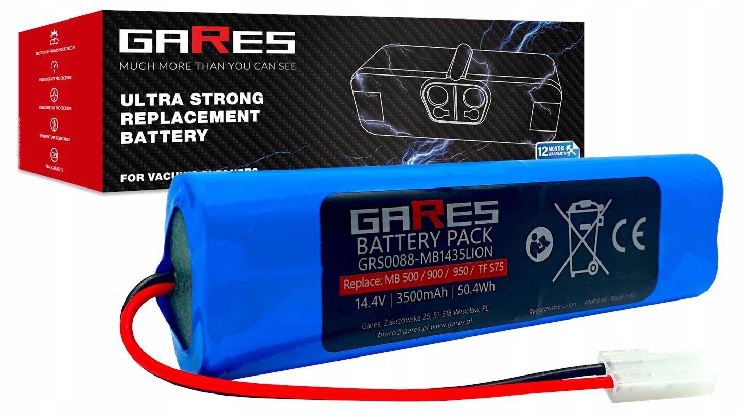 Akumulátor Gares pro Tefal Xplorer Serie 75 14,4V 3,5Ah