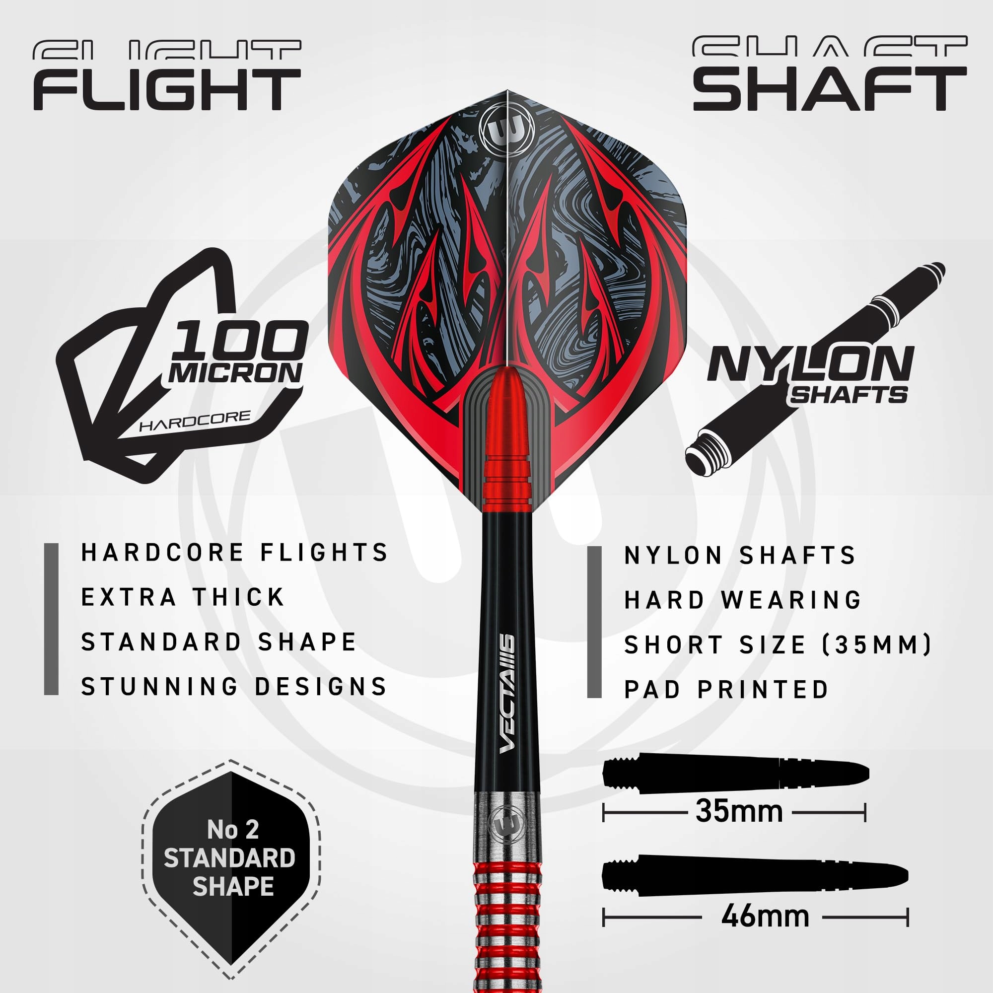WINMAU Lotki Darts Navigator 21g 90% Wolfram Zestaw z Piórkami i Shaftami — miniatura 3