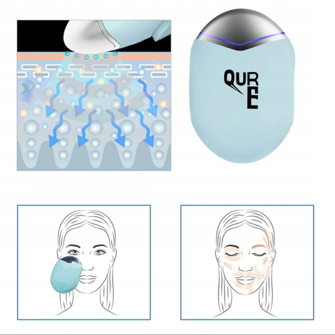 SZCZOTECZKA SONICZNA DO CZYSZCZENIA I MYCIA TWARZY WODOODPORNA + MASAŻER Model Myjka do masażu