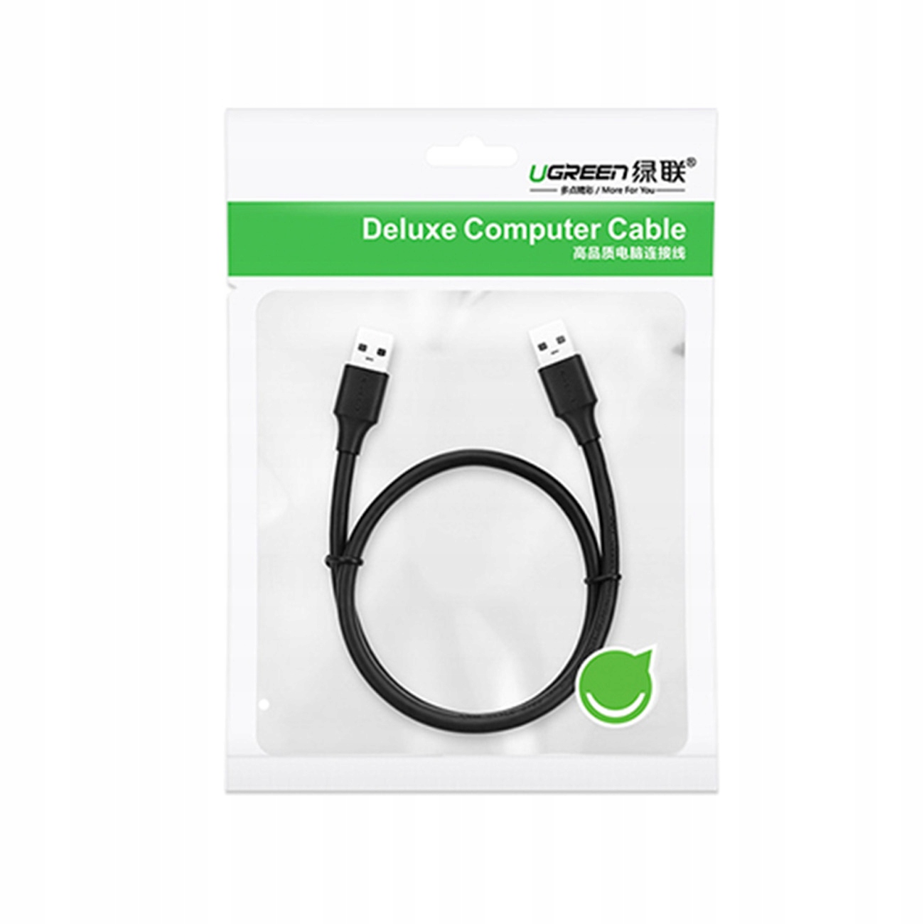 Ugreen kabel USB - USB 2.0 480Mb/s 3m czarny (US10 Waga produktu z opakowaniem jednostkowym 0.095 kg
