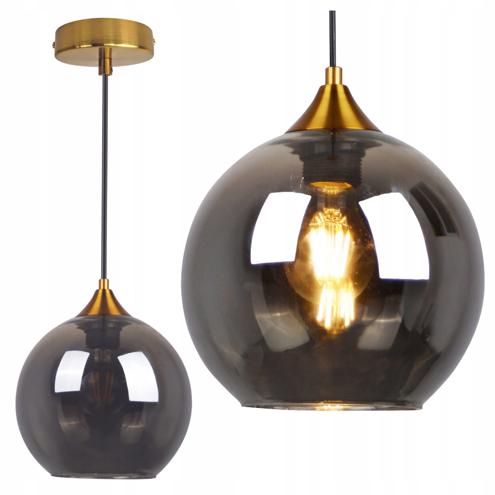 Závěsné Stropní Svítidlo Převis E27 Zlatá Šedá Damar Sanico Goldlux