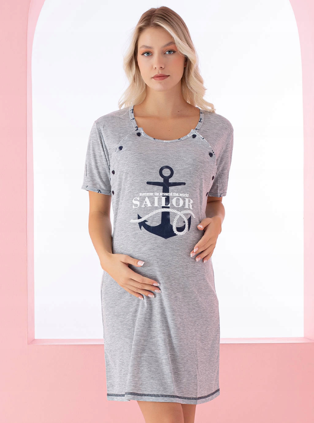 KOSZULA NOCNA PIŻAMA CIĄŻOWA PORODU KARMIENIA XL Marka Formommy