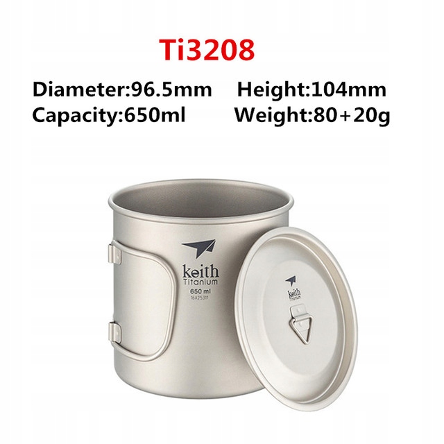 650ml Keith tytanowy kubek tytanowe kubki do wody
