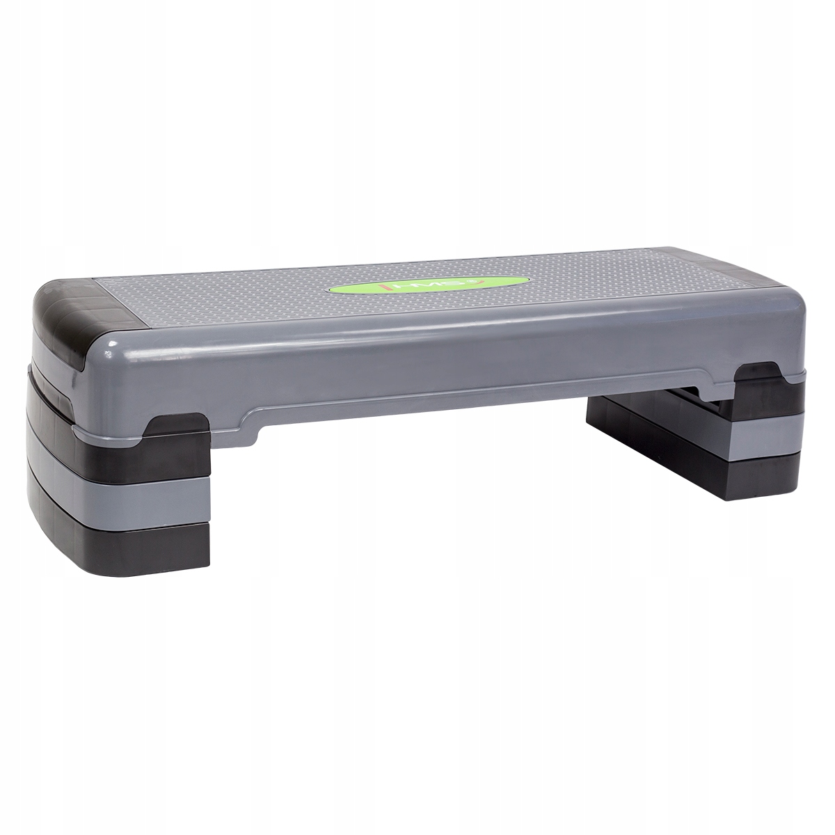 Step fitness Hms AS005 regulowany 3 poziomy szaro-czarny antypoślizgowy