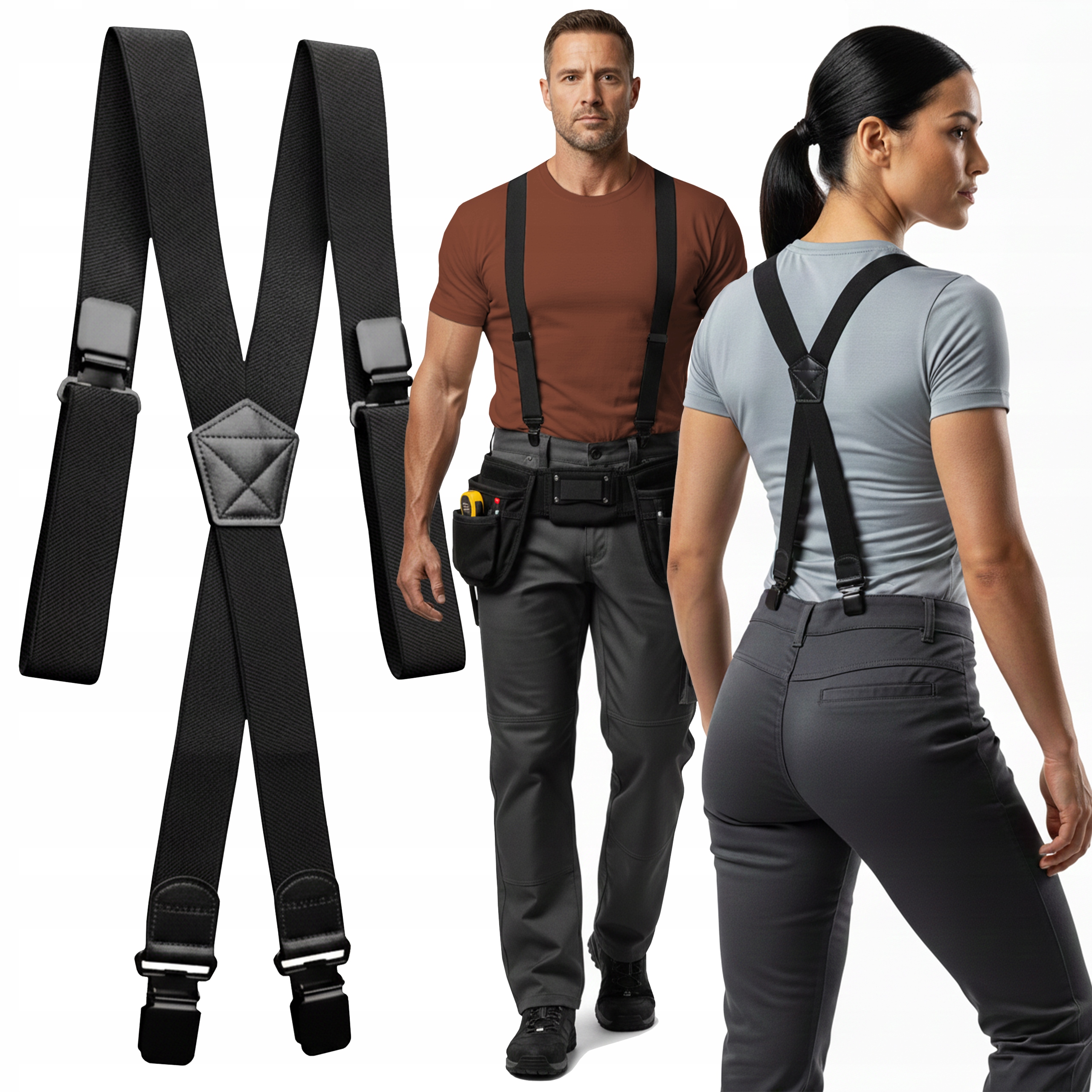 WEISNER X| MOCNE CZARNE SZELKI DO SPODNI MESKIE NARCIARSKICH ROBOCZYCH