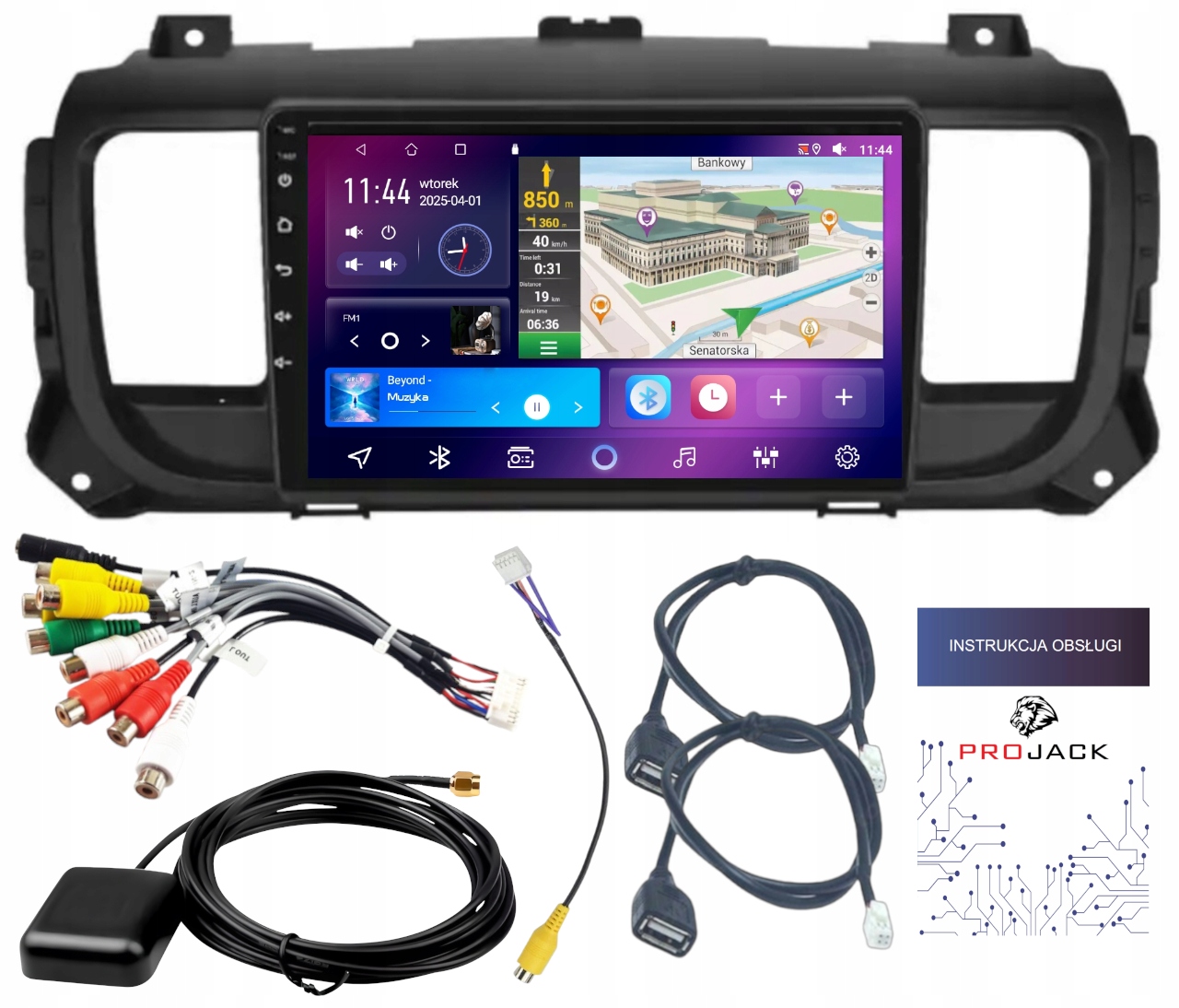 Gps Rádio Citroen Jumpy Peugeot Expert Toyota Proace 2016-2022 4GB 64GB
