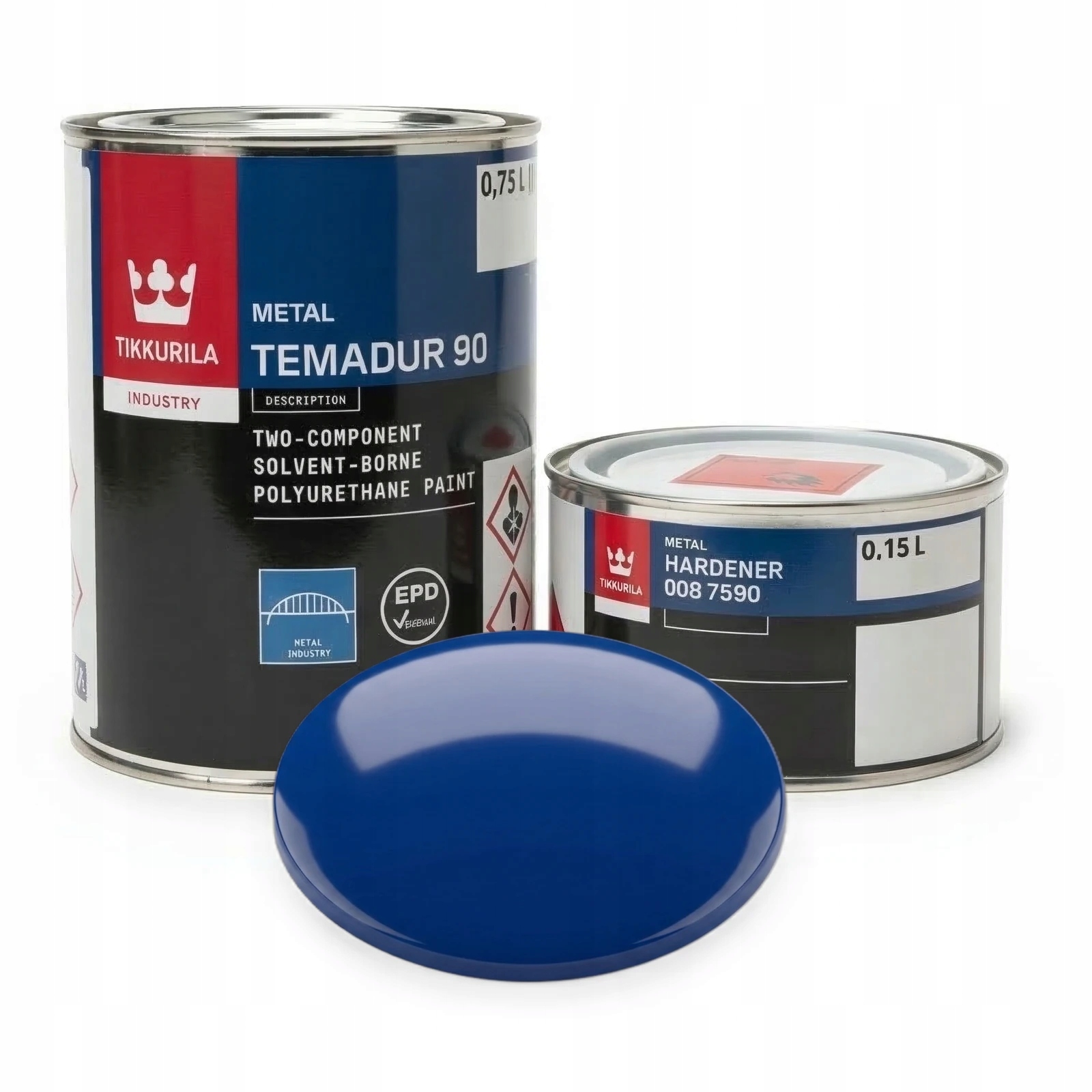 Farba Poliuretanowa Temadur 90 New Holland Niebieski 1L [zestaw]