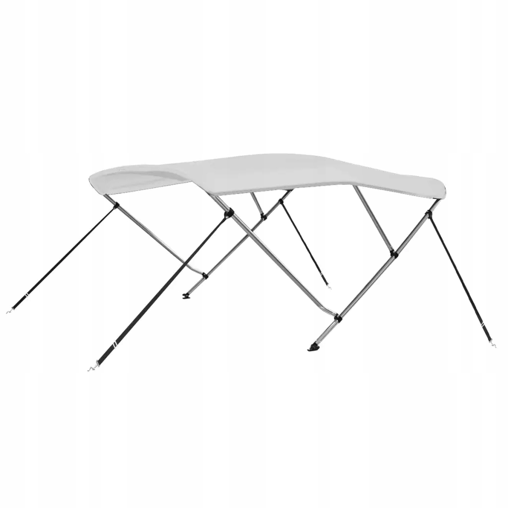 Bimini zastřešení se 3 tyčemi, bílé, 183 x 160 x 137 cm, Polyester Pu