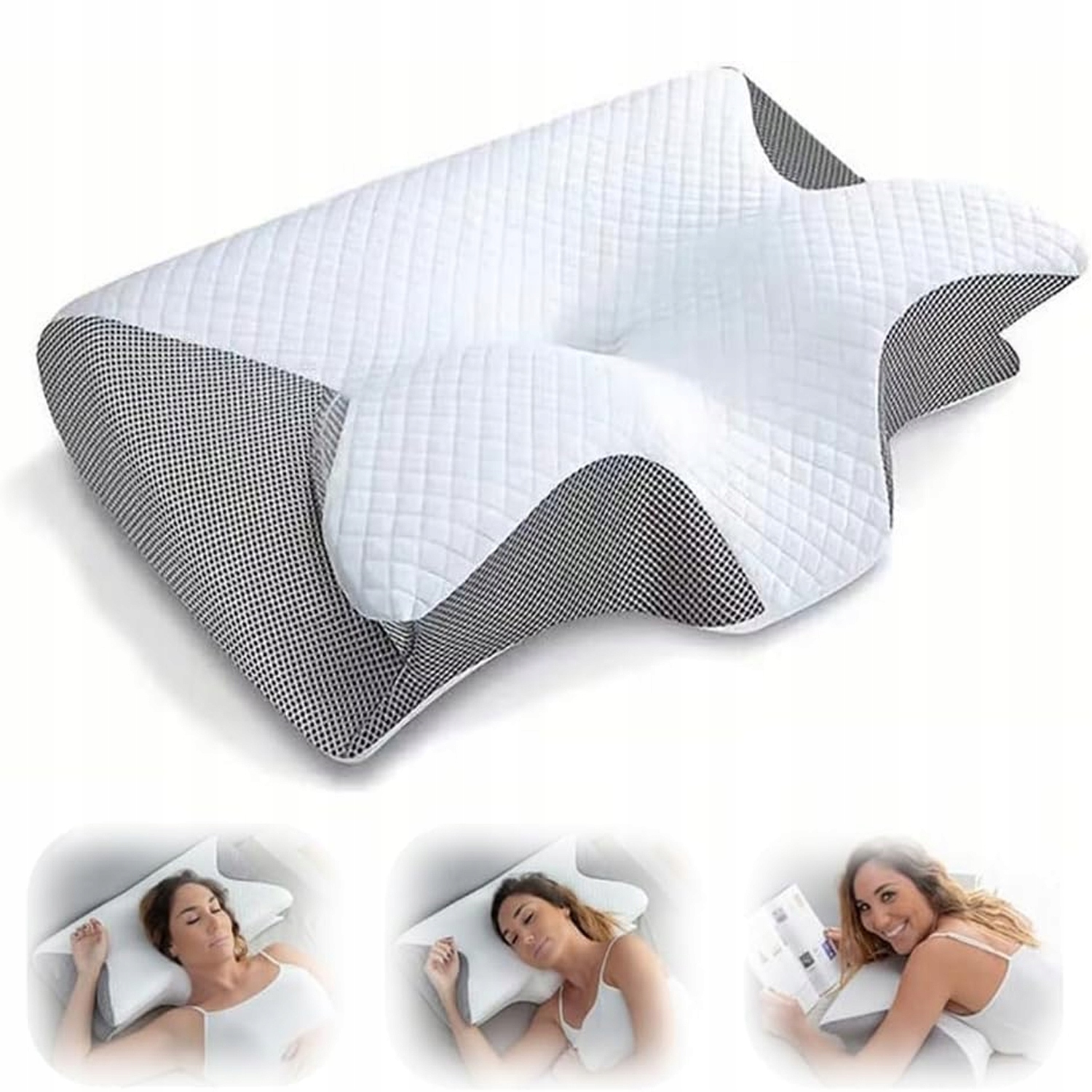 Ergonomiczna Poduszka Ortopedyczna Motyl Pamięcią Kształtu Miękkie