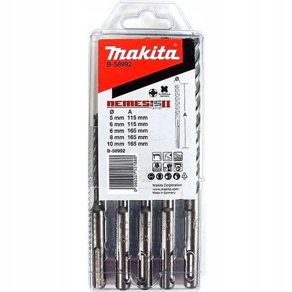 Makita B-58992 sada vrtáků Sds+ Nemesis II, 5;6;8;10mm