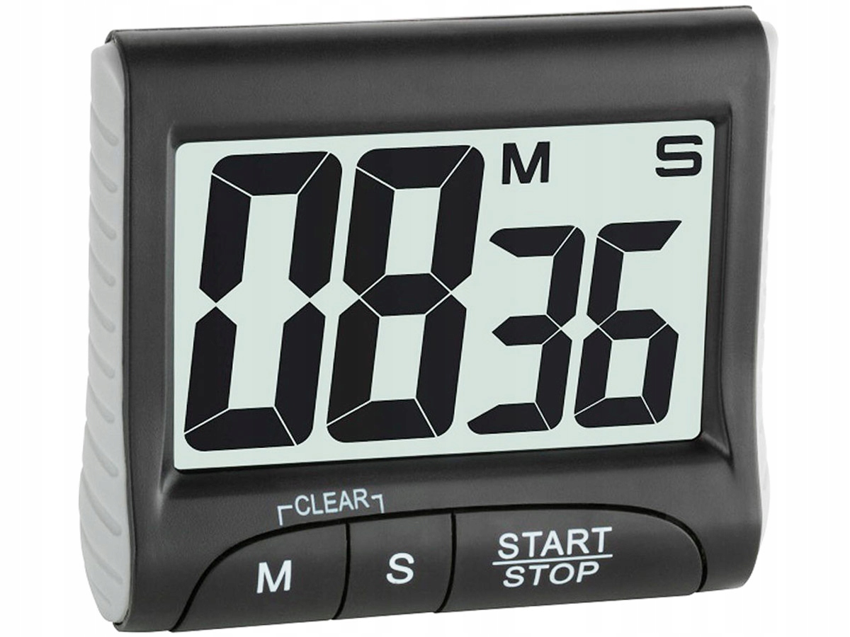

Minutnik Cyfrowy Timer Stoper LCD Magnes SM1483 cz