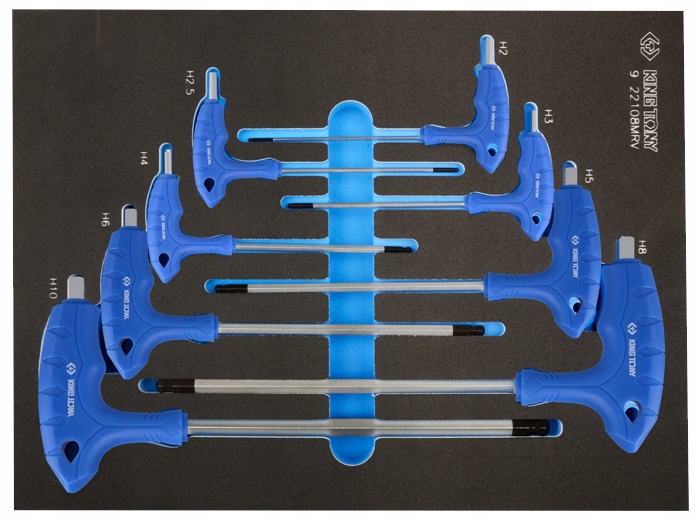 KING TONY Wkrętaki z kulką IMBUS HEX 2-10mm 8ele.
