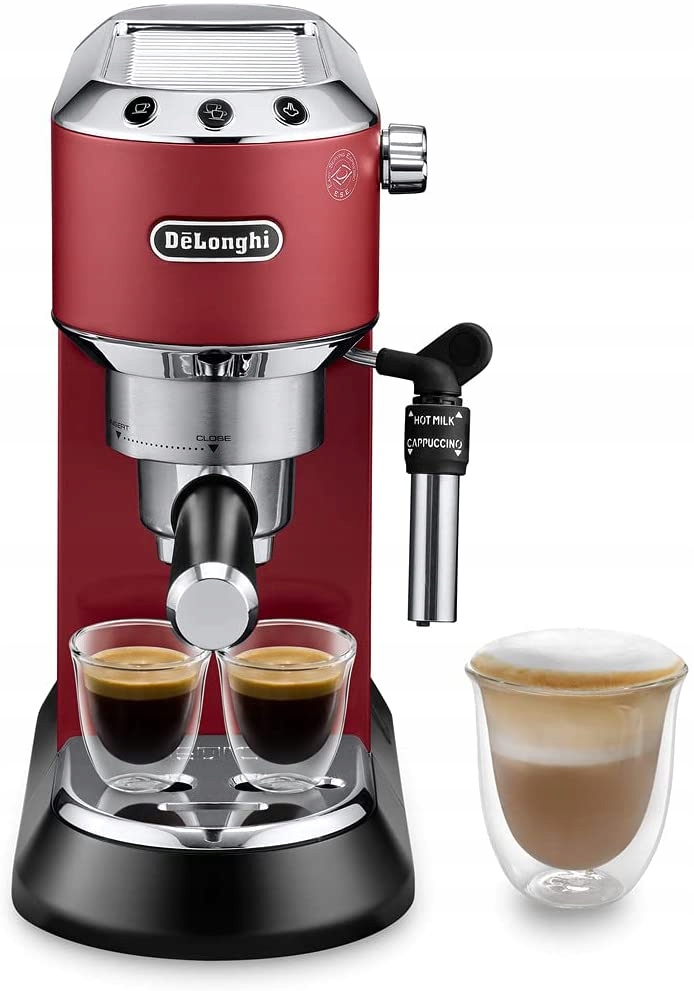 Kolbový Kávovar Delonghi Dedica Style Ec 685R (1350 W, 15 Bar, Červený)