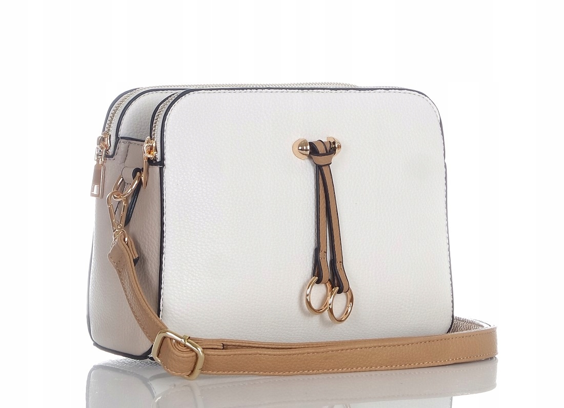 Max Fly Italy Śliczna Torebka Listonoszka Trzy komory Multikolor