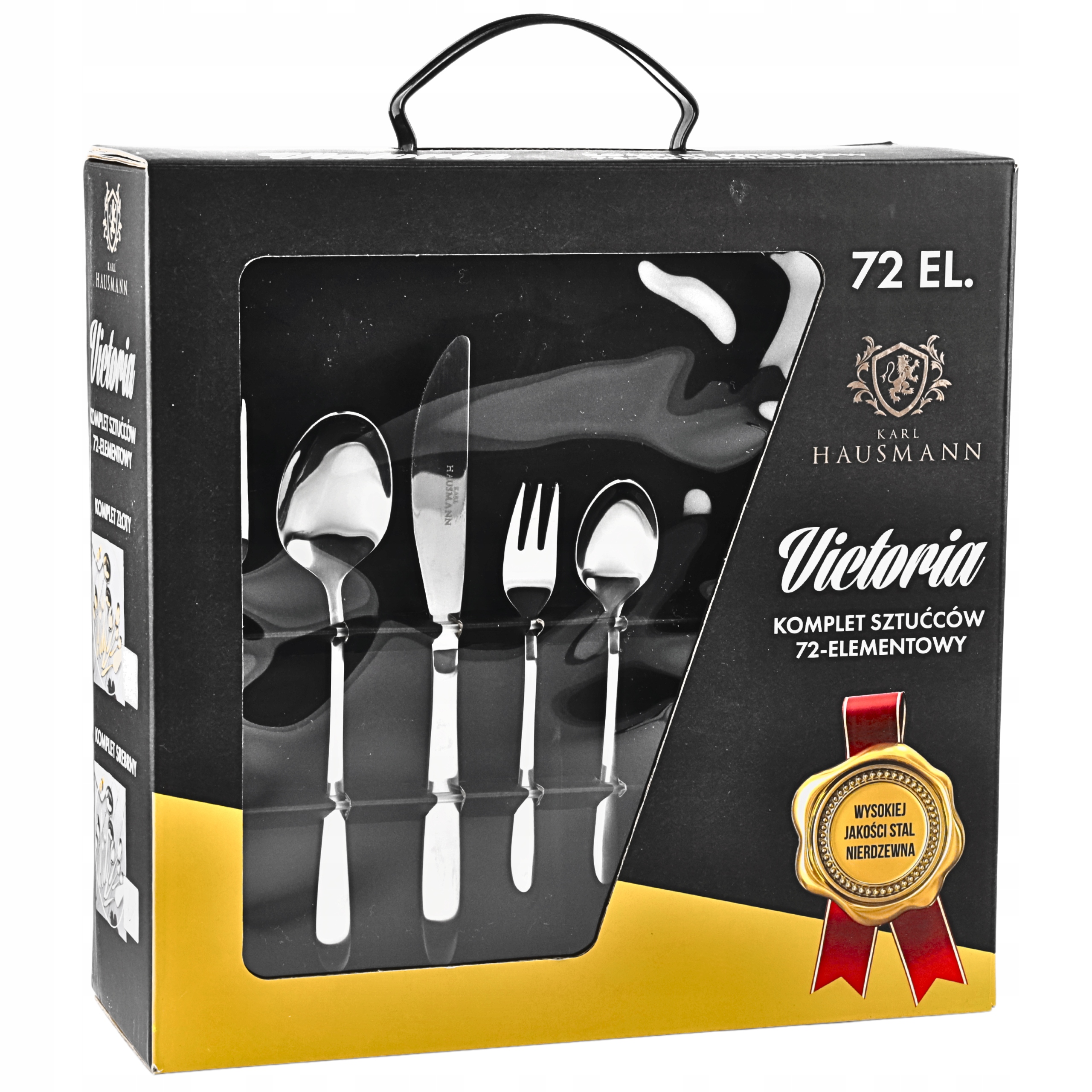 Příbory Sada Příborů Komplet 72 ks pro 12 osob Victoria +dárková Krabička, Lesk
