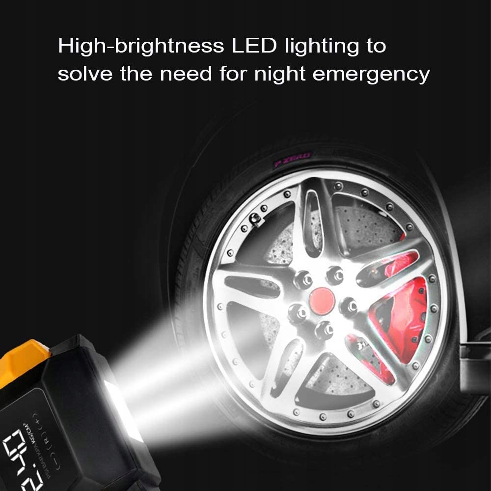 Kompressory powietrza do opon samochodowych 12 V Waga produktu z opakowaniem jednostkowym 0.35 kg