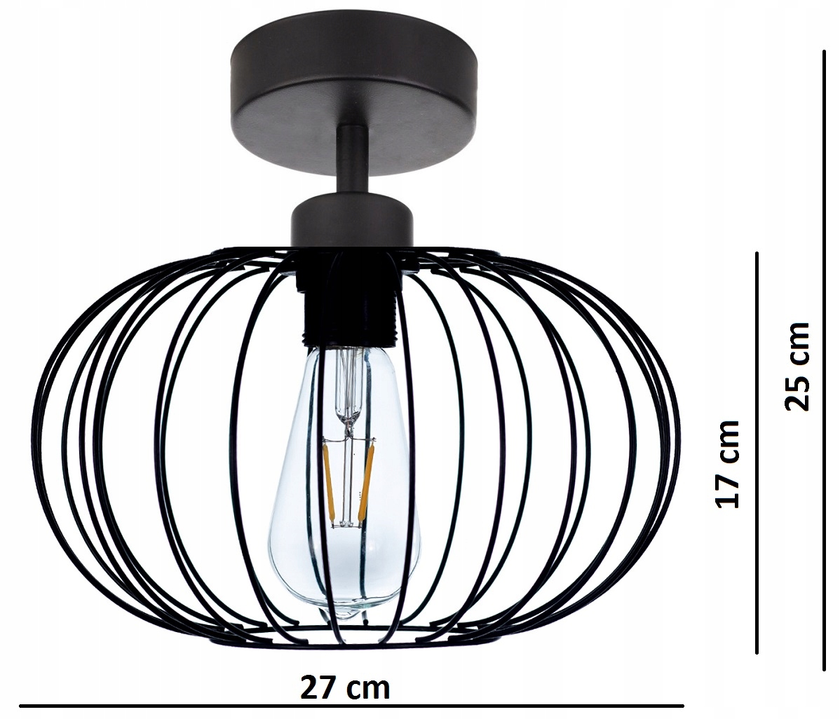LAMPA WISZĄCA SUFITOWA ŻYRANDOL ELIPSA LOFT DRUT Zasilanie sieciowe