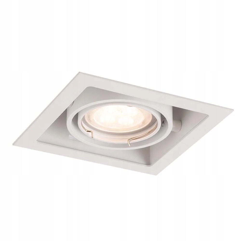 Lampa s nastaviteľným bodovým svietidlom biela štvorcová 12 cm Shilo