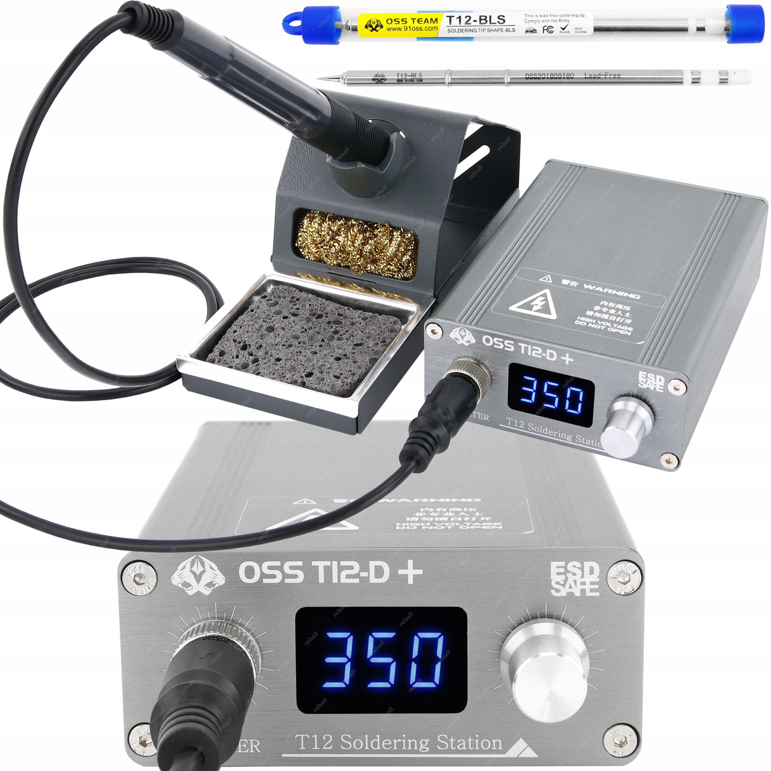 Stacja Lutownicza Oss Team T12-D+ Mocna 75W Grot T12 Bls Najnowsza Wersja