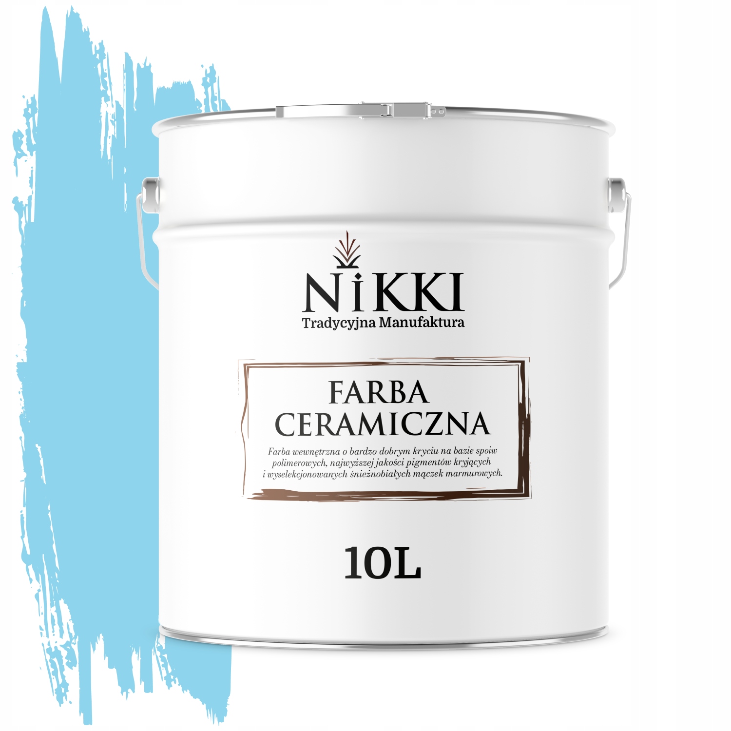 Keramická Stropná Farba Svetlo Modrá H0361 Hlboká Matná 10 L