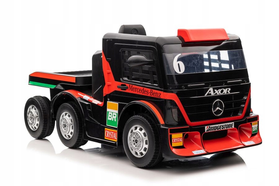 Auto Na Akumulator Mercedes Naczepa XMX622B Czerwony LCD