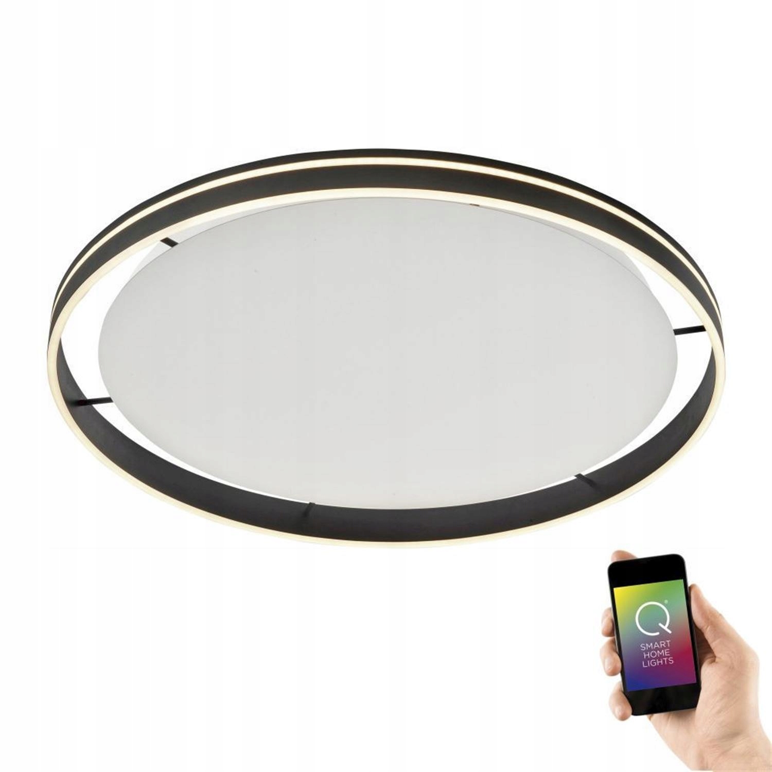 Stropné Svietidlo Paul Neuhaus 79,4 x 79,4 cm biely, čierny