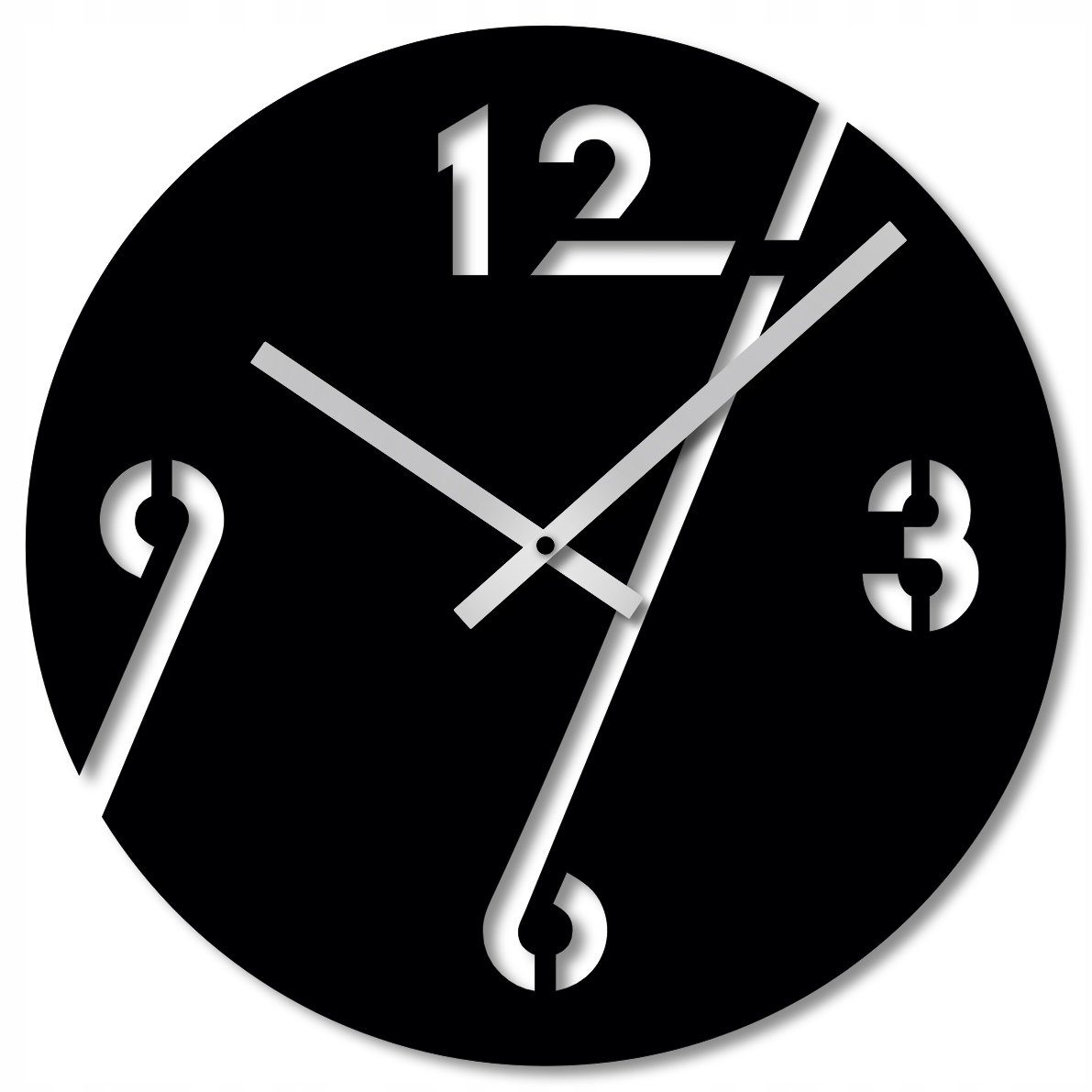 Nástěnné Hodiny 50 cm Dřevěné Nástěnné Hodiny Velké Černé Moderní Hodiny