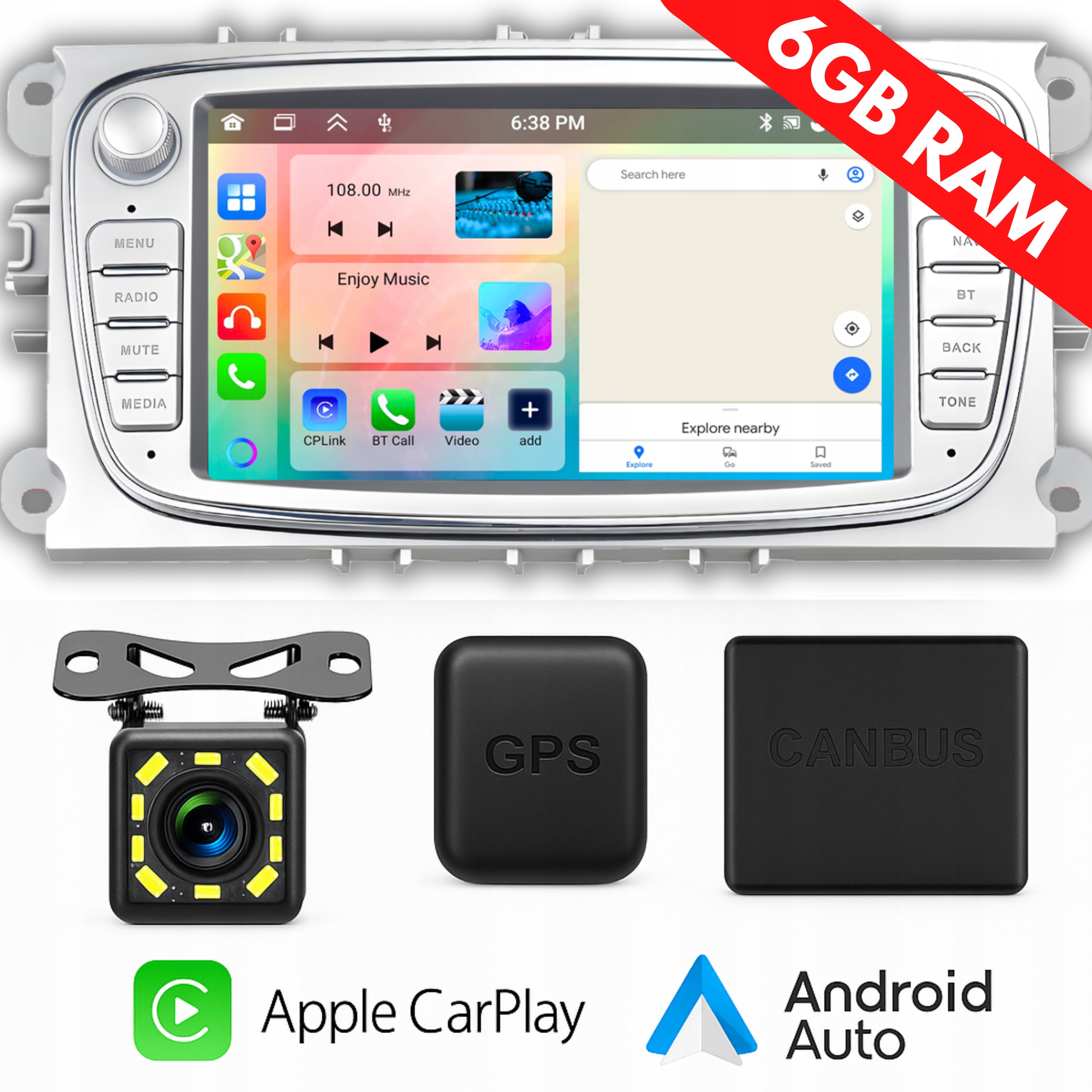 Radio Samochodowe Android 6GB do Ford Mondeo MK4 Focus MK2 MK3 Galaxy Wifi