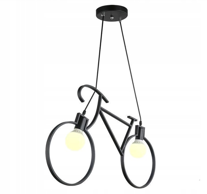 LAMPA WISZĄCA DO POKOJU DZIECIĘCEGO ROWER CZARNA APP216