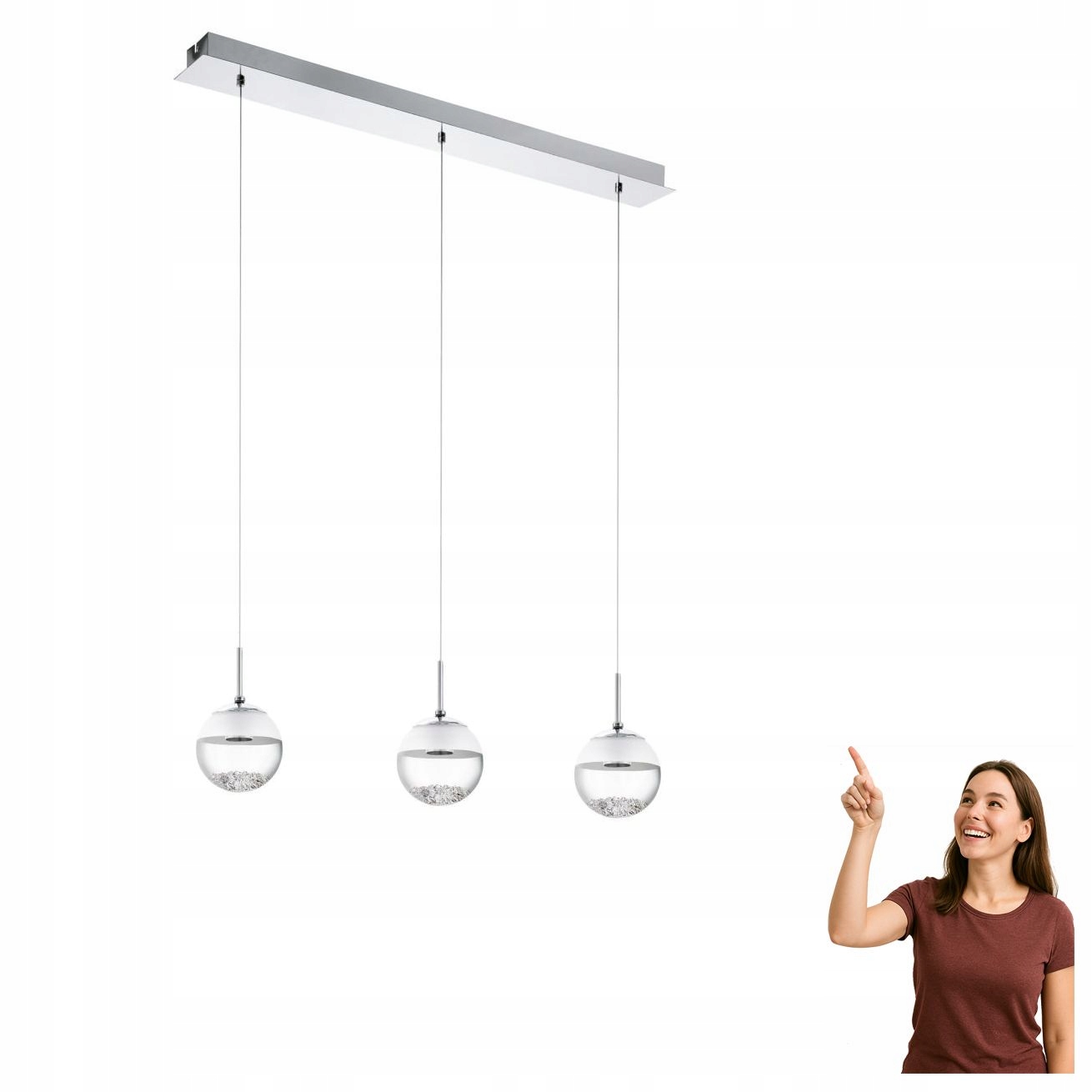 Závesná Led lampa 3x5W Montefio 1 93784 Eglo
