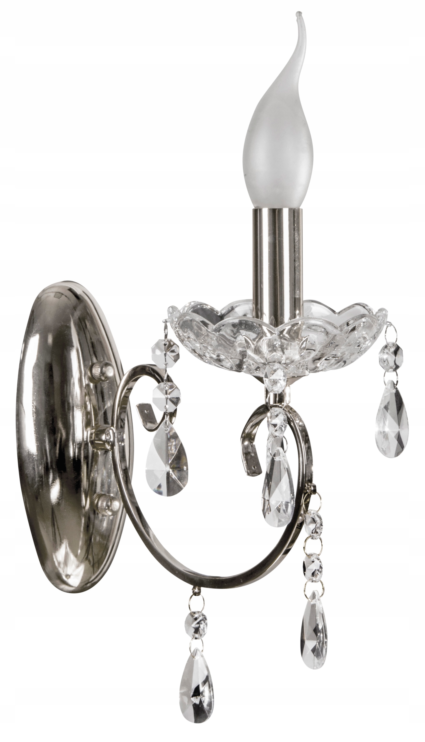 Nástenné svietidlo Candellux strieborné, sivé E14 40 W