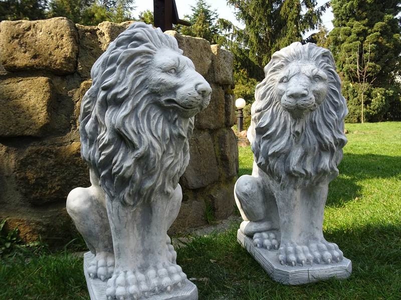 

Lew Lwy Figura Betonowa Komplet Prawy Lewy