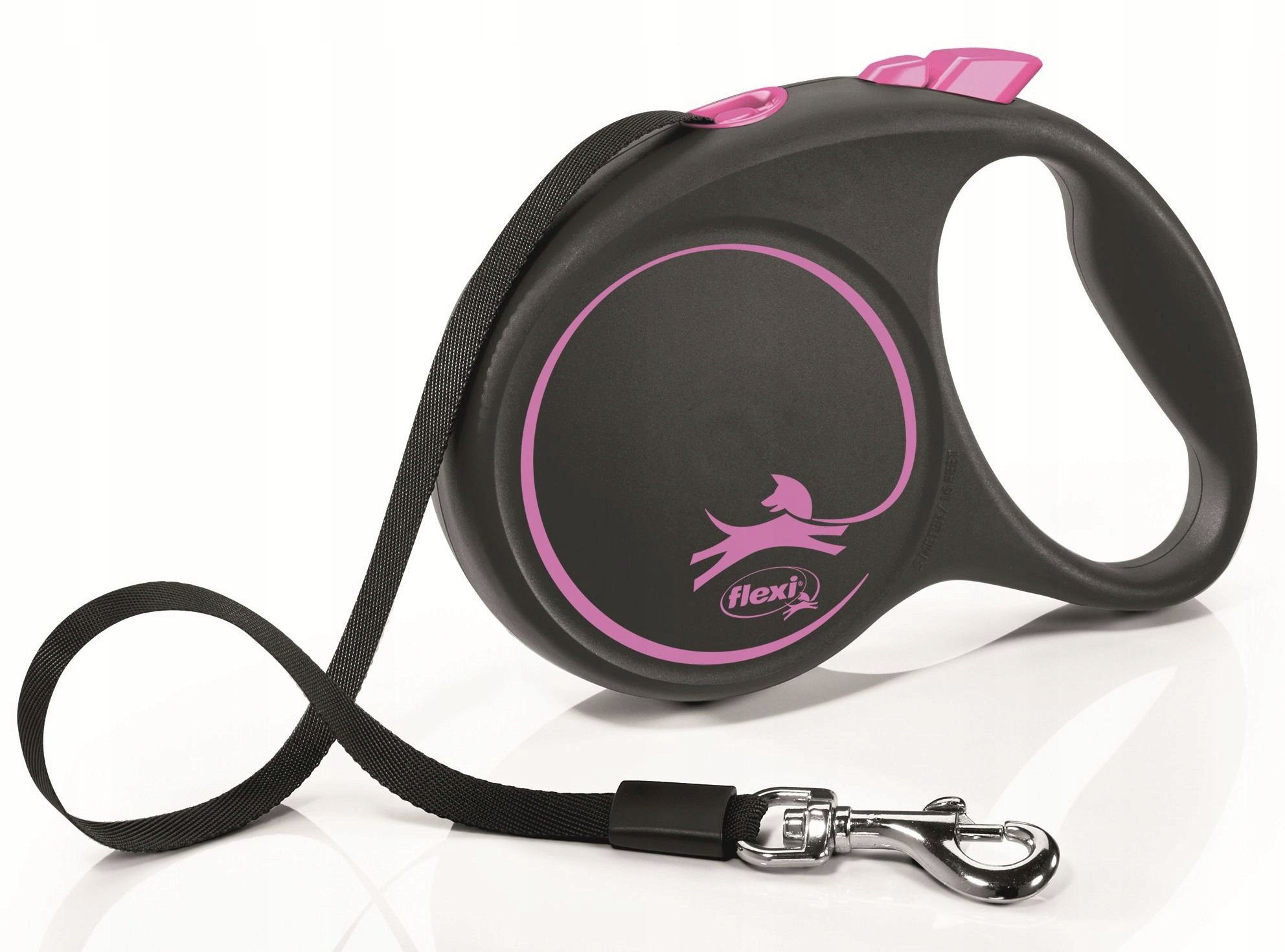 

Flexi Black Design smycz taśma 5m Różowa dla psa L