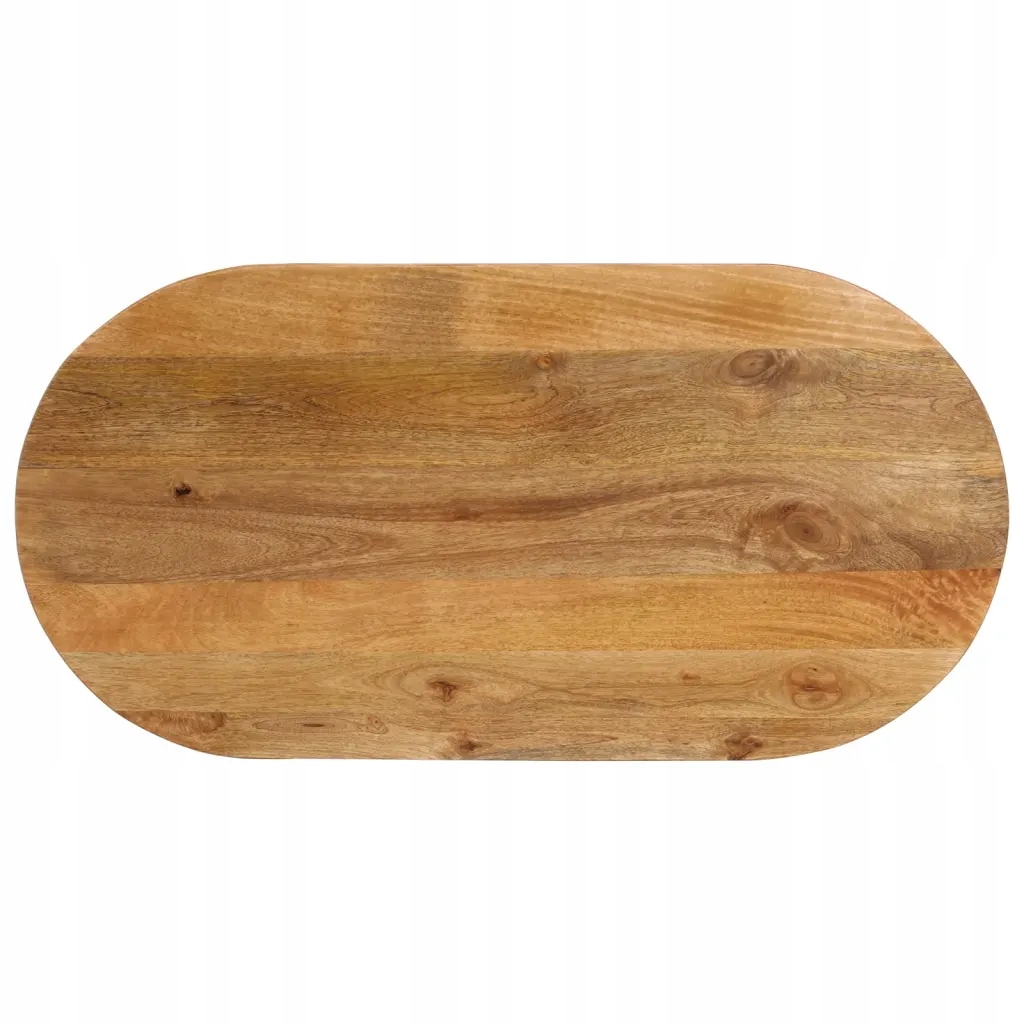 Stolní deska 80 x 40 x 2,5 cm oválná masivní mangovníkové dřevo Hnědá 37014