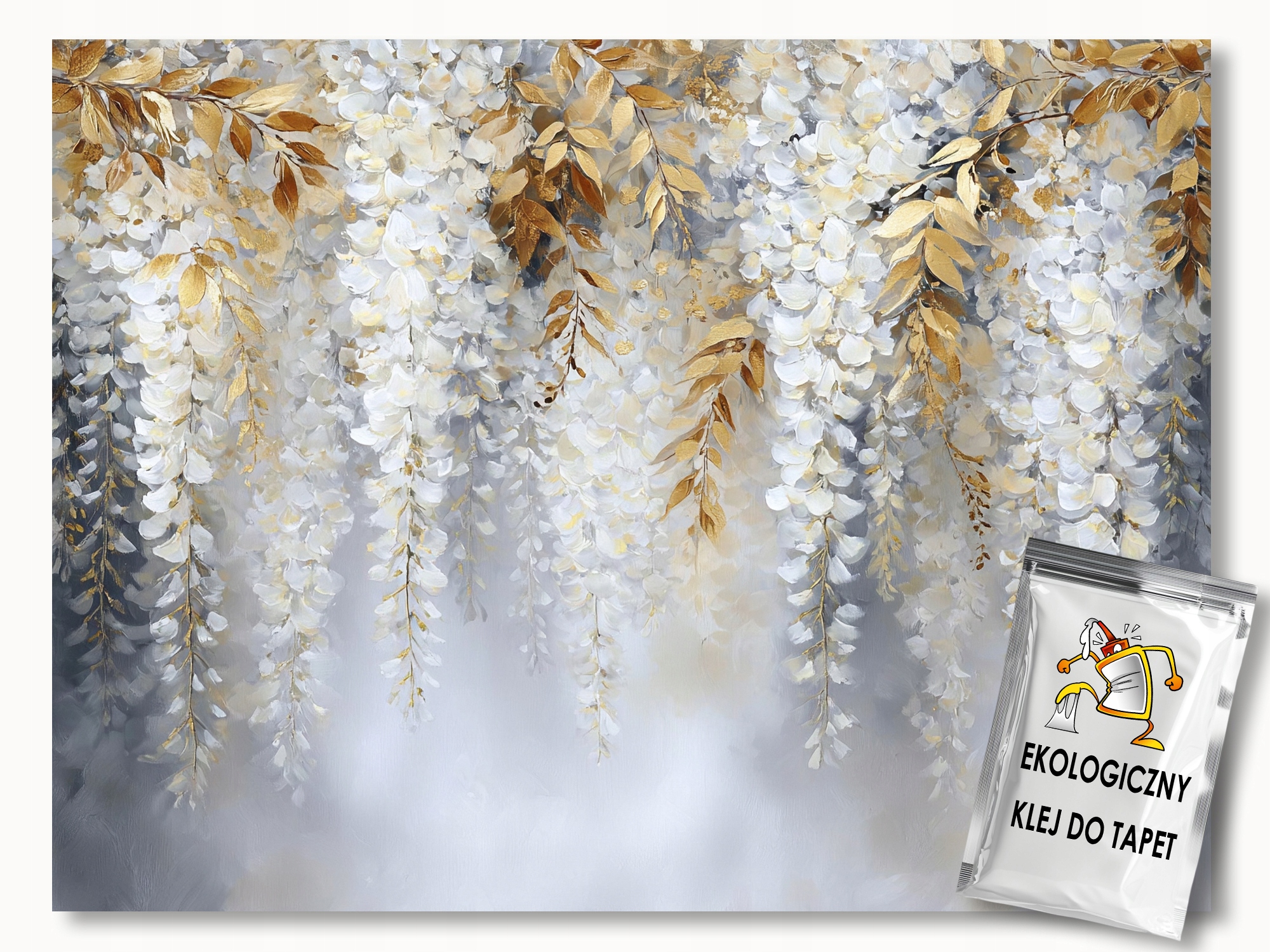 Fototapeta Flizelina Zahrada Bílé Květiny Vistárie Bez Glamour 312x219 lepidlo