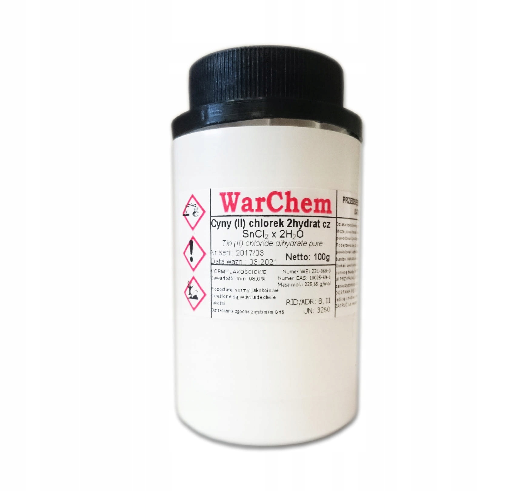 

Chlorek Cyny (II) 2hydrat czysty 100g