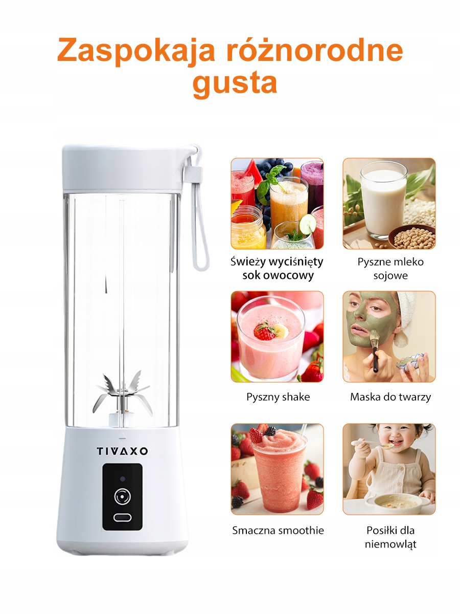 Přenosný mixér Tivaxo s Usb nabíjením Smoothie stolní mixér