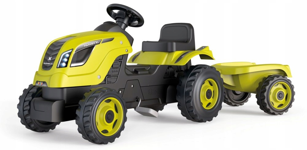 Traktor dla dziecka Farmer zestaw z przyczepką Traktorek zielony Smoby