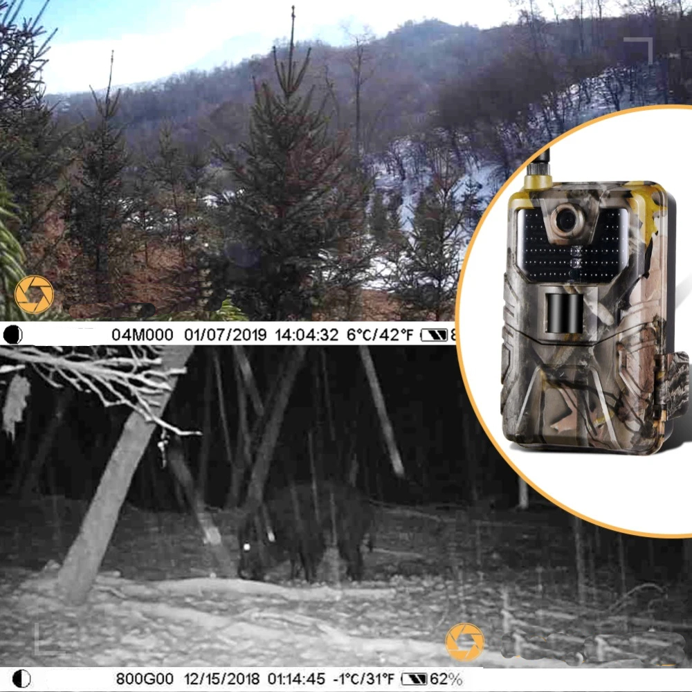 Fotopułapka Kamera Leśna 4G LTE FullHD 44xIR MMS 20MP WODOODPORNOŚĆ IP66 Model HC-900LTE