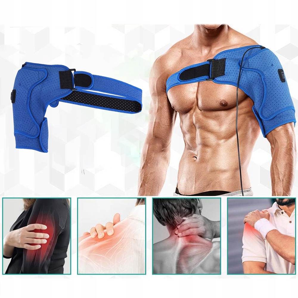 PODKŁADKA GRZEWCZA NA RAMIĘ REGULOWANY ODDYCHAJĄCY WIELOFUNKCYJNY 3 BIEGI Marka inna