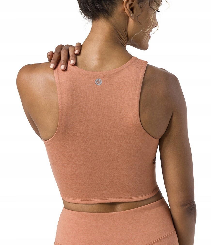 Manduka Dhara Scoop Tank Tričko na jógu bez rukávů Clay L