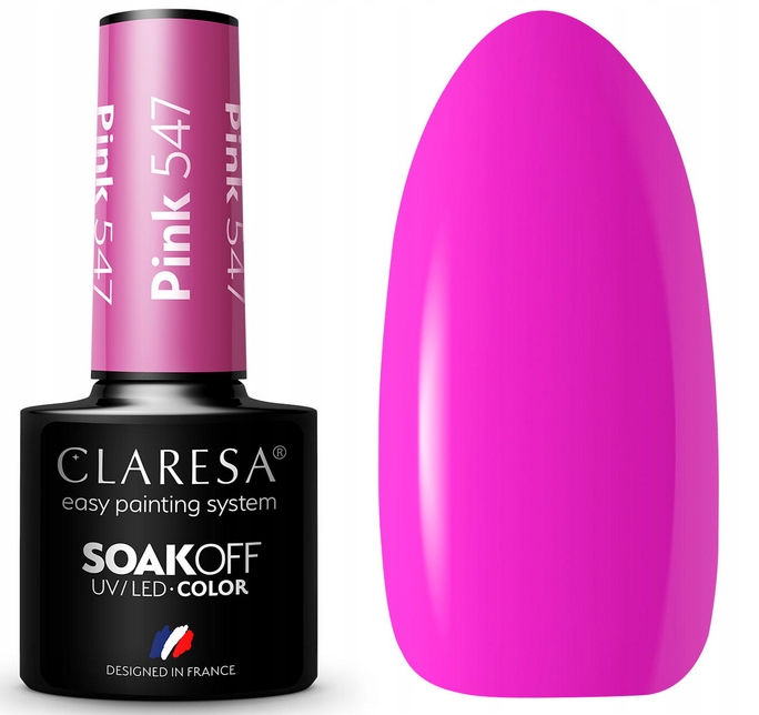 

Claresa Pink 547 Lakier Hybrydowy Różowy Biskupi