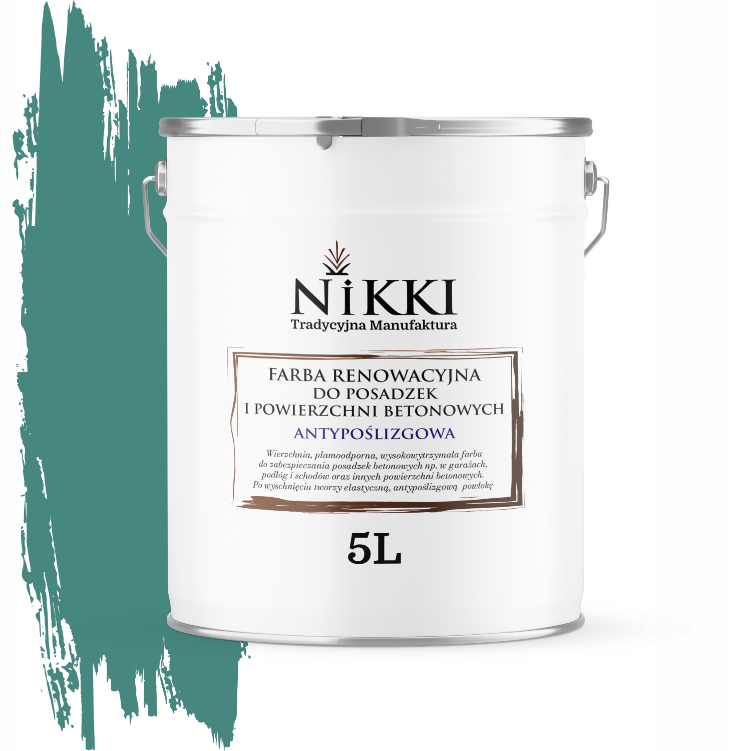Renovačná Farba Na Podlahy Protišmyková Uv Tyrkysová Mätová RAL6033 5 L