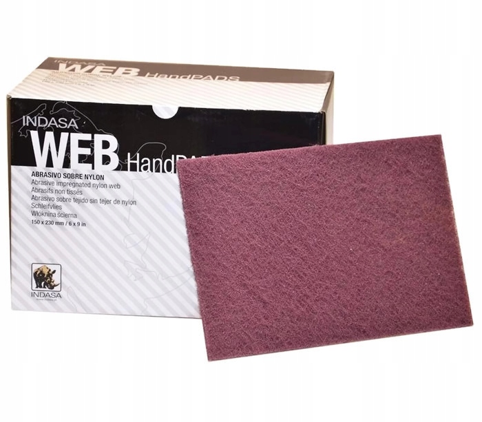 WŁÓKNINA ŚCIERNA INDASA CZERWONA DROBNA