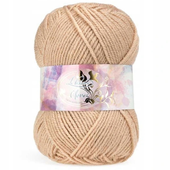 Włóczka Clover akryl 50g 010 Jasny beżowy