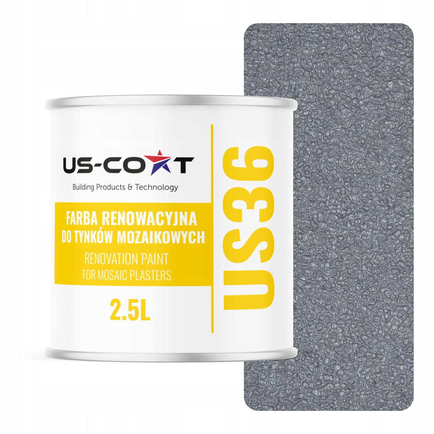 Renovačná farba na mozaikovú omietku 2.5L Obnova Šedo-modrá RAL7001