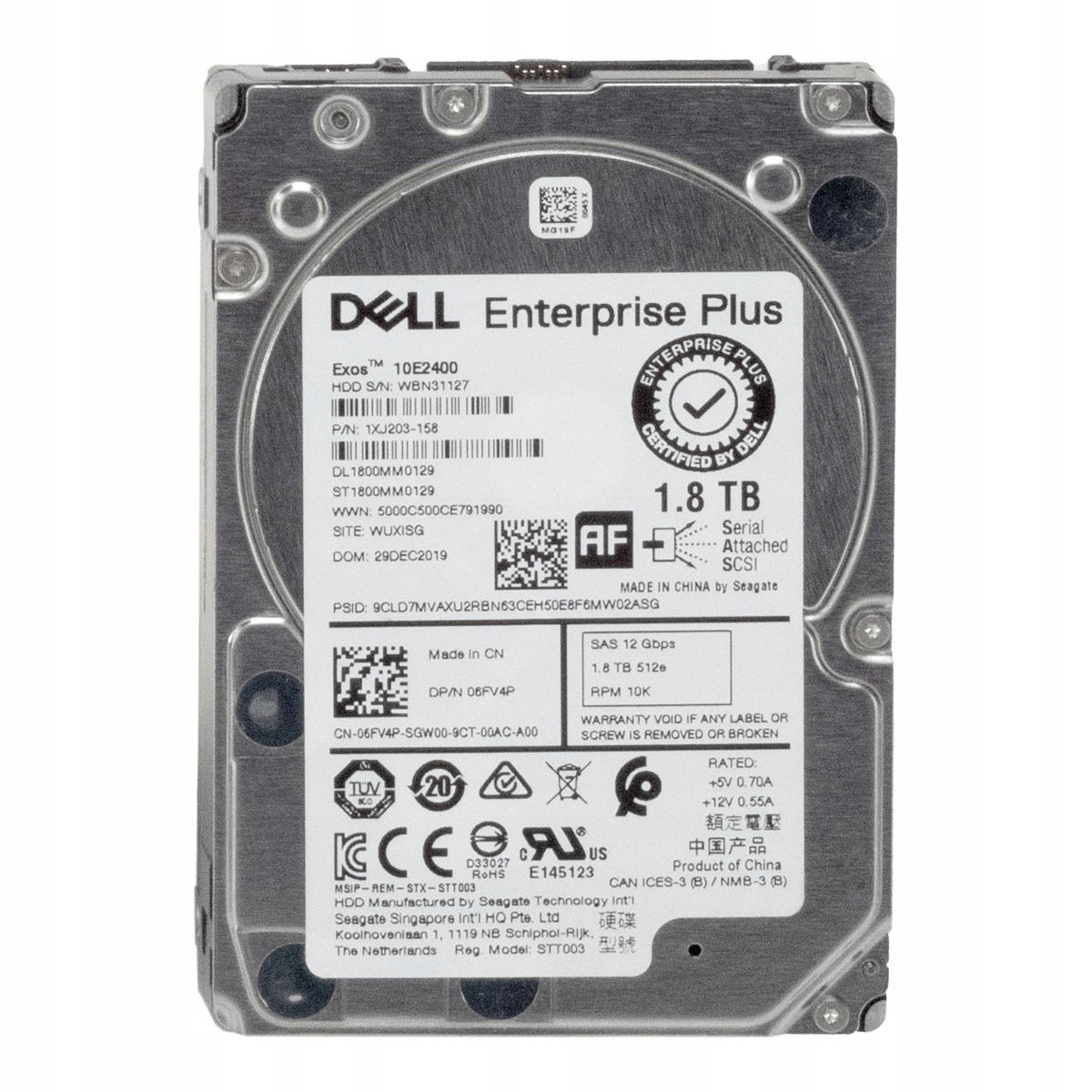 Dell 1,8 Tb 06FV4P 10K 256 Mb SAS-3 2,5'' ST1800MM0129