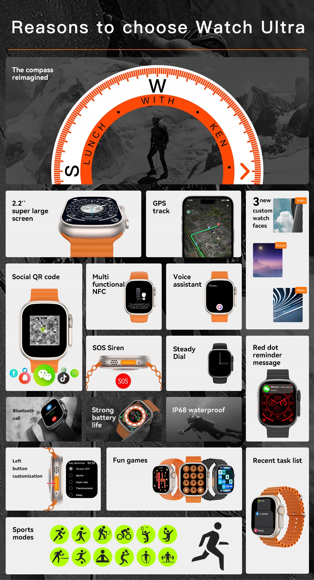 Smart Watch Bluetooth Bracelet Watch Rodzaj brak informacji